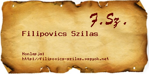 Filipovics Szilas névjegykártya